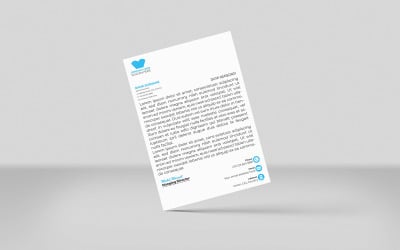 Clean letterhead business letterhead and corporate letterhead
