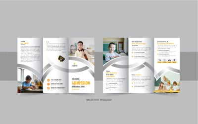 Kids school admission trifold brochure or International school trifold brochure design layout