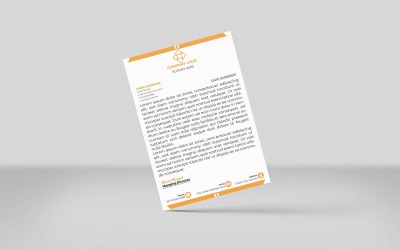 Modello di carta intestata minimalista con marchio Design