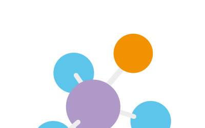 Chemical structure icon, design of topology