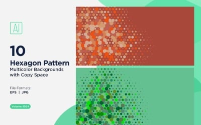 Colorful Hexagon of Various Sizes Versatile Pattern Background 1054