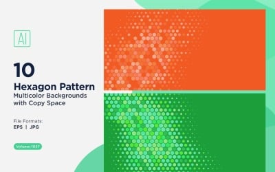 Colorful Hexagon of Various Sizes Versatile Pattern Background 1057