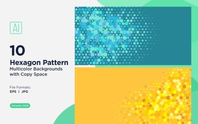 Colorful Hexagon of Various Sizes Versatile Pattern Background 1058