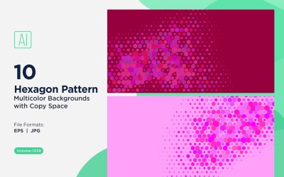 Colorful Hexagon of Various Sizes Versatile Pattern Background 1059