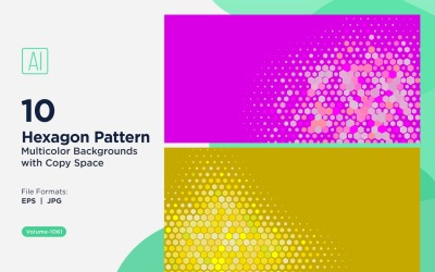 Colorful Hexagon of Various Sizes Versatile Pattern Background 1061