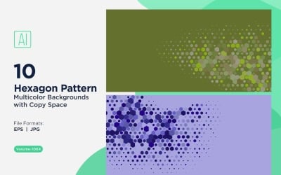 Colorful Hexagon of Various Sizes Versatile Pattern Background 1064