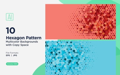 Colorful Hexagon of Various Sizes Versatile Pattern Background 1065