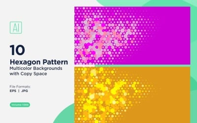 Colorful Hexagon of Various Sizes Versatile Pattern Background 1066