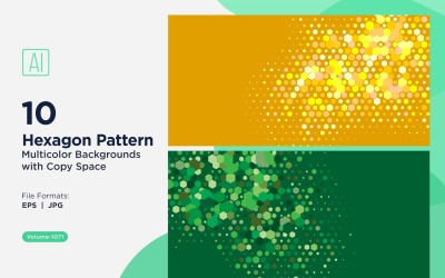 Colorful Hexagon of Various Sizes Versatile Pattern Background 1071