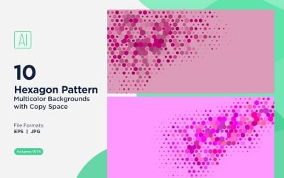 Colorful Hexagon of Various Sizes Versatile Pattern Background 1074