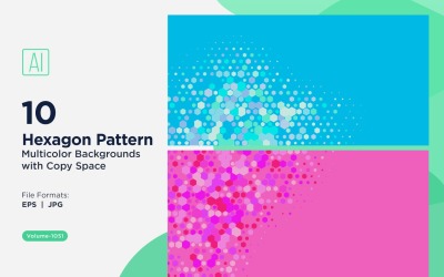 Esagono colorato di varie dimensioni Versatile modello di sfondo 1051