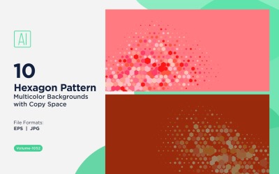 Esagono colorato di varie dimensioni Versatile modello di sfondo 1052