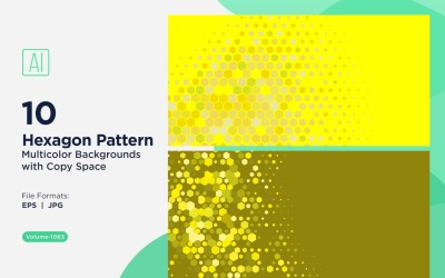 Esagono colorato di varie dimensioni Versatile modello di sfondo 1063