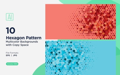 Esagono colorato di varie dimensioni Versatile modello di sfondo 1065