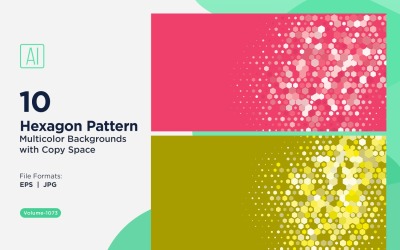 Esagono colorato di varie dimensioni Versatile modello di sfondo 1073