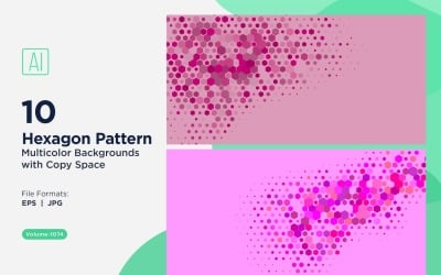 Esagono colorato di varie dimensioni Versatile modello di sfondo 1074