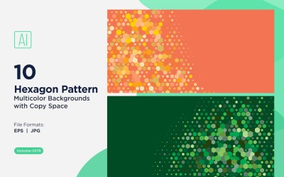 Esagono colorato di varie dimensioni Versatile modello di sfondo 1076