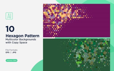 Esagono colorato di varie dimensioni Versatile modello di sfondo 1084