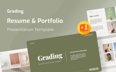 Hodnocení - životopis a portfolio PowerPoint šablony