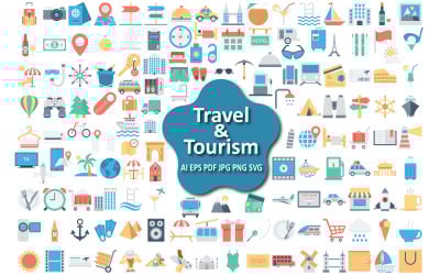 Icônes de voyage et de tourisme pour des aventures mondiales