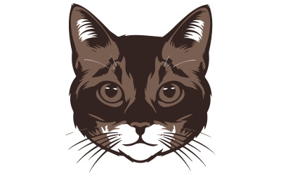 Katzengesichts-Silhouette-Abbildung