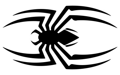 A spider silhouette art illustration
