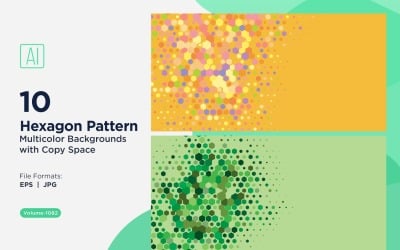 Colorful Hexagon of Various Sizes Versatile Pattern Background 1082