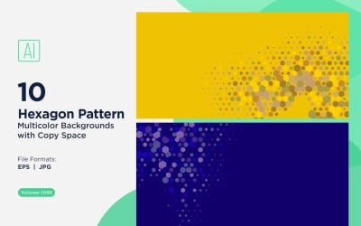 Colorful Hexagon of Various Sizes Versatile Pattern Background 1086