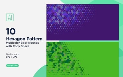 Colorful Hexagon of Various Sizes Versatile Pattern Background 1090