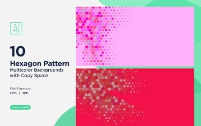 Colorful Hexagon of Various Sizes Versatile Pattern Background 1092