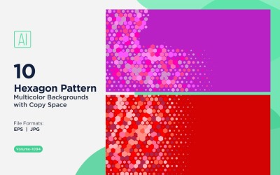 Colorful Hexagon of Various Sizes Versatile Pattern Background 1094