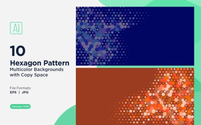 Colorful Hexagon of Various Sizes Versatile Pattern Background 1096