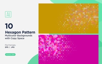 Colorful Hexagon of Various Sizes Versatile Pattern Background 1097