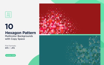 Colorful Hexagon of Various Sizes Versatile Pattern Background 1098