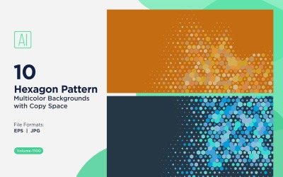 Colorful Hexagon of Various Sizes Versatile Pattern Background 1100