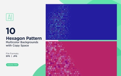 Colorful Hexagon of Various Sizes Versatile Pattern Background 1103