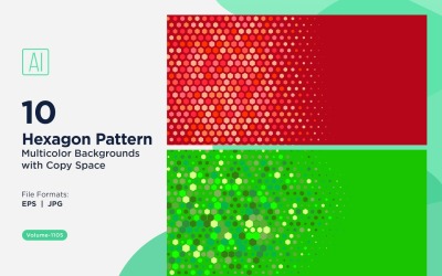 Colorful Hexagon of Various Sizes Versatile Pattern Background 1105