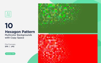 Colorful Hexagon of Various Sizes Versatile Pattern Background 1106