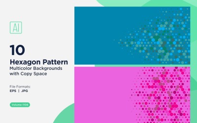 Colorful Hexagon of Various Sizes Versatile Pattern Background 1108