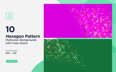 Colorful Hexagon of Various Sizes Versatile Pattern Background 1114