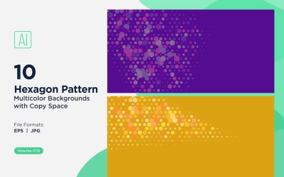 Colorful Hexagon of Various Sizes Versatile Pattern Background 1115