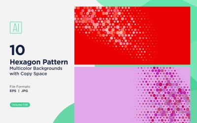 Colorful Hexagon of Various Sizes Versatile Pattern Background 1116