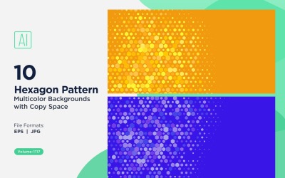 Colorful Hexagon of Various Sizes Versatile Pattern Background 1117