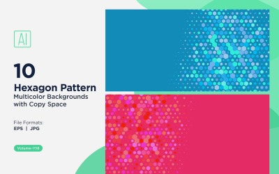 Colorful Hexagon of Various Sizes Versatile Pattern Background 1118