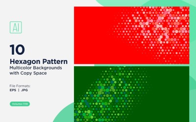 Colorful Hexagon of Various Sizes Versatile Pattern Background 1119