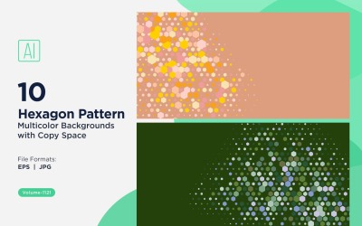 Colorful Hexagon of Various Sizes Versatile Pattern Background 1121