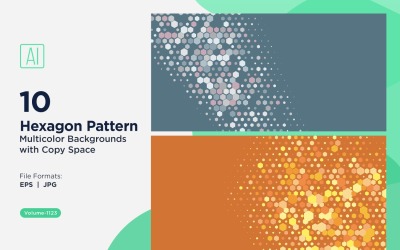 Colorful Hexagon of Various Sizes Versatile Pattern Background 1123