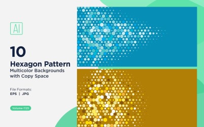 Colorful Hexagon of Various Sizes Versatile Pattern Background 1125