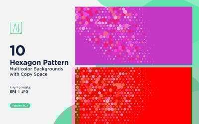 Colorful Hexagon of Various Sizes Versatile Pattern Background 1127