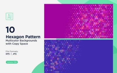 Colorful Hexagon of Various Sizes Versatile Pattern Background 1128